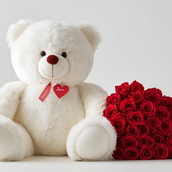 Valentine Teddy Red Roses — FHD 1080p